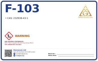 F-103 (CAS 232938-43-1), CAS 232938-43-1 — chemical product label