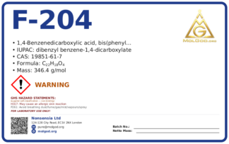 F-204 (CAS 19851-61-7), CAS 19851-61-7 — chemical product label