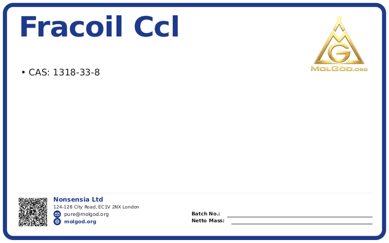FRACOIL CCL (CAS 1318-33-8), CAS 1318-33-8 — chemical product label