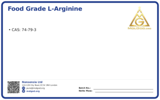 Food Grade L-Arginine Arginine CAS No 74-79 (CAS 74-79-3) — Xilong Scientific, CAS 74-79-3 — chemical product label