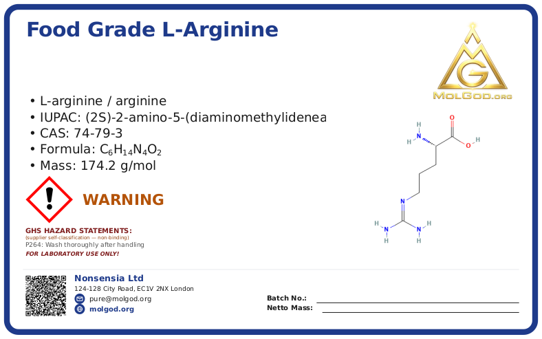 74-79-3, CAS 74-79-3 — chemical product label