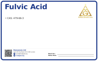 Fulvic acid (CAS 479-66-3), CAS 479-66-3 — chemical product label