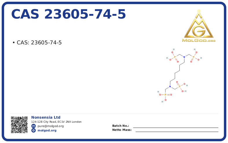 CAS 23605-74-5, CAS 23605-74-5 — chemical product label