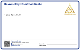 Hexamethyl diorthosilicate (CAS 4371-91-9), CAS 4371-91-9 — chemical product label