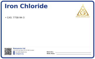 Iron Chloride (CAS 7758-94-3), CAS 7758-94-3 — chemical product label