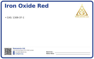 Пигмент железнооксидный оранжевый (Iron Oxide Orange 960) (CAS 1309-37-1), CAS 1309-37-1 — chemical product label