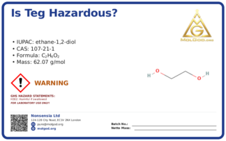 CAS 107-21-1, CAS 107-21-1 — chemical product label