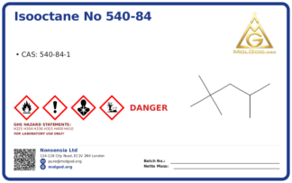 Isooctane CAS No 540-84 (CAS 540-84-1) — Xilong Scientific, CAS 540-84-1 — chemical product label