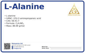 L-Alanine (CAS 56-41-7), CAS 56-41-7 — chemical product label