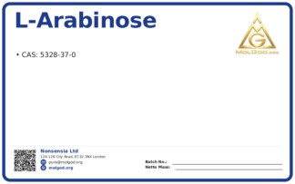 L-Arabinose (CAS 5328-37-0), CAS 5328-37-0 — chemical product label