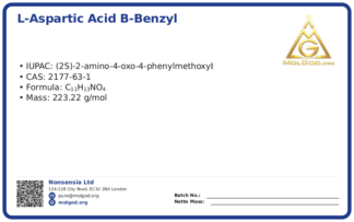 L-Aspartic acid β-benzyl ester (CAS 2177-63-1), CAS 2177-63-1 — chemical product label