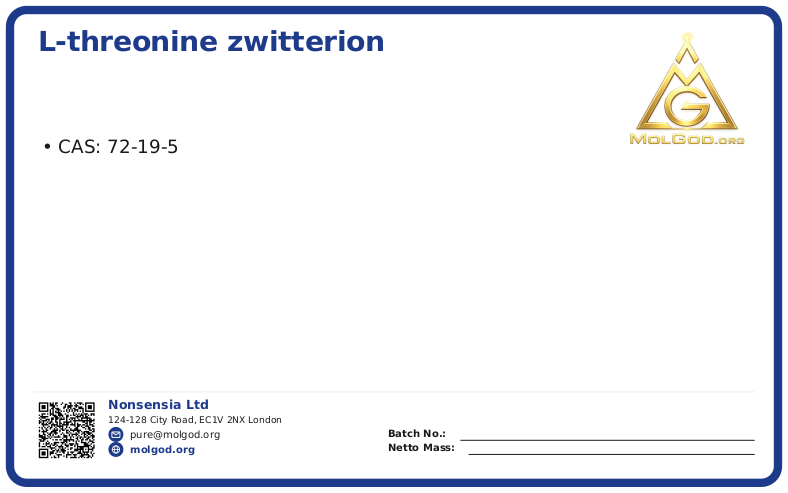 CAS 72-19-5, CAS 72-19-5 — chemical product label