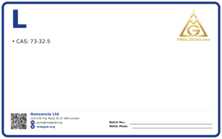L (CAS 73-32-5), CAS 73-32-5 — chemical product label