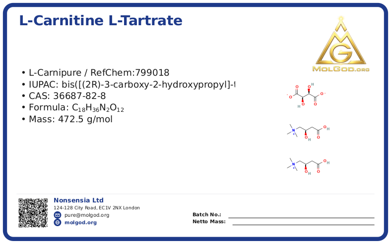 L (CAS 36687-82-8), CAS 36687-82-8 — chemical product label
