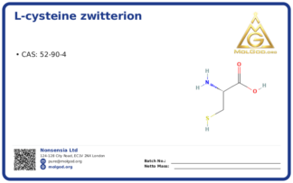 L-Cysteine CAS NO 52-90 (CAS 52-90-4) — Xilong Scientific, CAS 52-90-4 — chemical product label