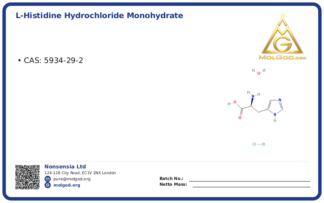 L-Histidine Hydrochloride Monohydrate CAS No 5934-29 (CAS 5934-29-2) — Xilong Scientific, CAS 5934-29-2 — chemical product label