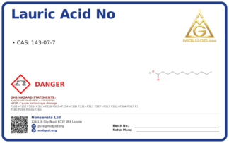 Lauric Acid CAS No 143-07 (CAS 143-07-7) — Xilong Scientific, CAS 143-07-7 — chemical product label