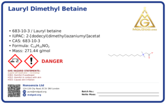 Lauryl Dimethyl Betaine (CAS 683-10-3), CAS 683-10-3 — chemical product label