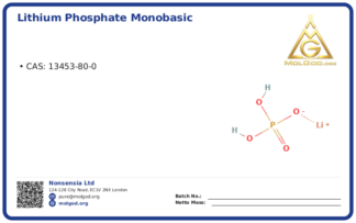 Lithium phosphate monobasic (CAS 13453-80-0), CAS 13453-80-0 — chemical product label