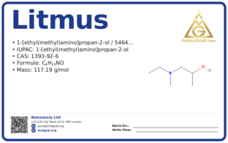 Litmus (CAS 1393-92-6), CAS 1393-92-6 — chemical product label
