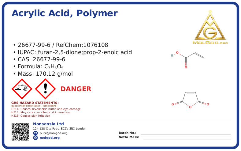 CAS 26677-99-6, CAS 26677-99-6 — chemical product label