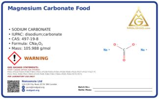 Кальцинированная сода марки А (CAS 497-19-8), CAS 497-19-8 — chemical product label