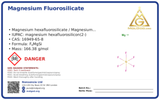 Magnesium fluorosilicate (CAS 16949-65-8), CAS 16949-65-8 — chemical product label