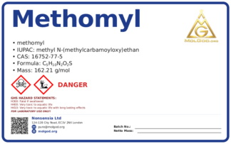 Methomyl (CAS 16752-77-5), CAS 16752-77-5 — chemical product label