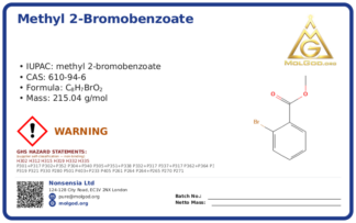Methyl 2-bromobenzoate (CAS 610-94-6), CAS 610-94-6 — chemical product label