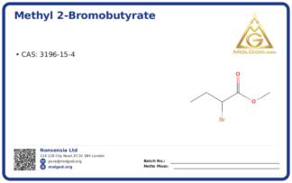 Methyl 2-bromobutyrate (CAS 3196-15-4), CAS 3196-15-4 — chemical product label