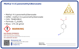 Methyl 4-(cyanomethyl)benzoate (CAS 76469-88-0), CAS 76469-88-0 — chemical product label