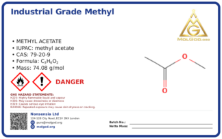 Methyl acetate (CAS 79-20-9), CAS 79-20-9 — chemical product label