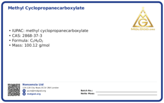 Methyl cyclopropanecarboxylate (CAS 2868-37-3), CAS 2868-37-3 — chemical product label