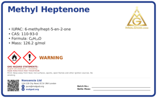 Methyl heptenone (CAS 110-93-0), CAS 110-93-0 — chemical product label