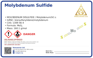 Molybdenum Sulfide (CAS 1309-56-4), CAS 1309-56-4 — chemical product label