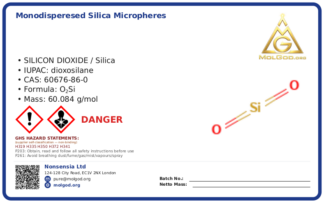 Monodisperesed silica micropheres (CAS 60676-86-0), CAS 60676-86-0 — chemical product label