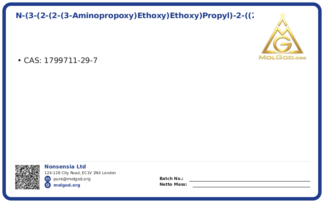 N-(3-(2-(2-(3-Aminopropoxy)ethoxy)ethoxy)propyl)-2-((2-(2，6-dioxopiperidin-3-yl)-1，3-dioxoisoindolin-4-yl)oxy)acetamide Trifluoroacetate (CAS 1799711-29-7), CAS 1799711-29-7 — chemical product label
