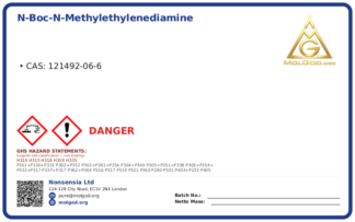 N-Boc-N-methylethylenediamine (CAS 121492-06-6), CAS 121492-06-6 — chemical product label