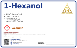 1-Hexanol (CAS 111-27-3), CAS 111-27-3 — chemical product label