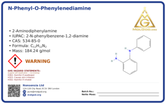N-Phenyl-o-phenylenediamine (CAS 534-85-0), CAS 534-85-0 — chemical product label