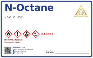 N-octane (CAS 111-65-9), CAS 111-65-9 — chemical product label