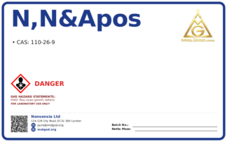 N,N' (CAS 110-26-9) — chemical product label