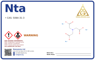 NTA (CAS 5064-31-3), CAS 5064-31-3 — chemical product label
