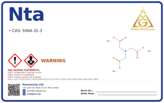 NTA (CAS 5064-31-3), CAS 5064-31-3 — chemical product label