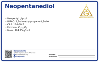 Неопентилгликоль (NPG) (CAS 126-30-7), CAS 126-30-7 — chemical product label