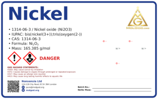 Nickel (iii) Oxide (CAS 1314-06-3), CAS 1314-06-3 — chemical product label