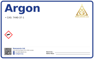 Nitric Acid, Potassium Hydroxide Manufacturers (CAS 7440-37-1), CAS 7440-37-1 — chemical product label