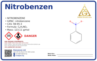 Nitrobenzen (CAS 98-95-3), CAS 98-95-3 — chemical product label