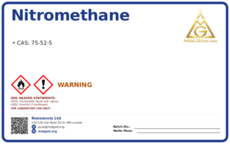 Nitromethane (CAS 75-52-5), CAS 75-52-5 — chemical product label