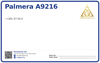 PALMERA A9216 (CAS 57-10-3), CAS 57-10-3 — chemical product label